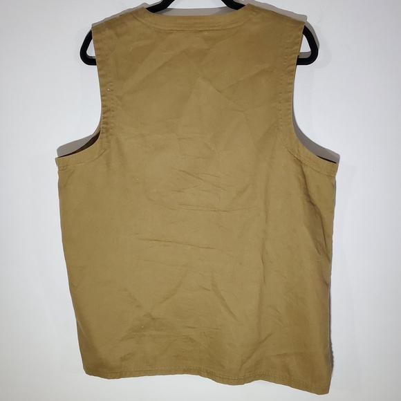 L.L. Bean Khaki Button-Up Vest - Picture 4 of 7